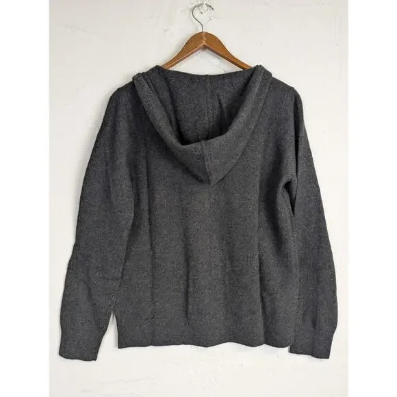 Quince Mongolian Cashmere Full Zip Hoodie Womens Small Grey Cozy Cardigan NWT - Picture 5 of 8